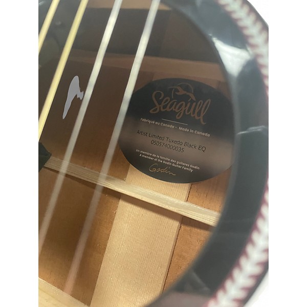 Used Seagull ARTIST LIMITED TUXEDO Black and White Acoustic Electric Guitar