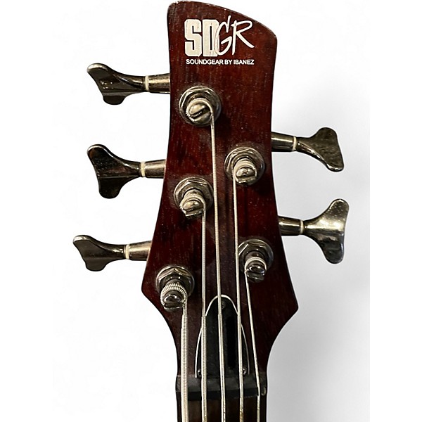 Used Ibanez SR505 5 String Dark Wood Electric Bass Guitar