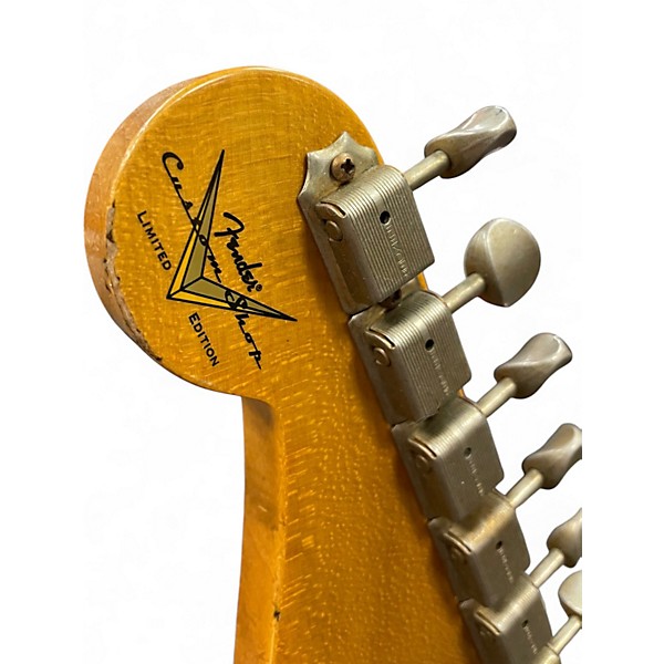 Used Fender 70th Anniversary 1954 Custom Shop Relic Stratocaster 2 Color Sunburst Solid Body Electric Guitar