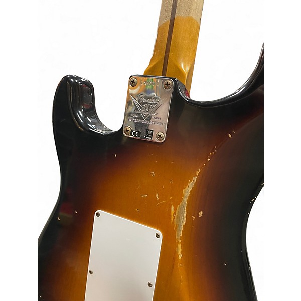 Used Fender 70th Anniversary 1954 Custom Shop Relic Stratocaster 2 Color Sunburst Solid Body Electric Guitar