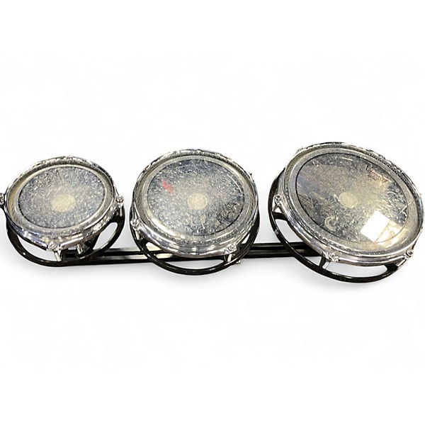 Used Remo 6X14 Roto Toms Black and Silver Roto Toms