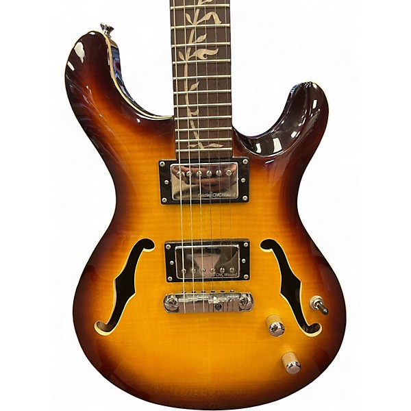 Used Iyv IPF-200 Semi Hollow Vintage Sunburst Hollow Body Electric Guitar