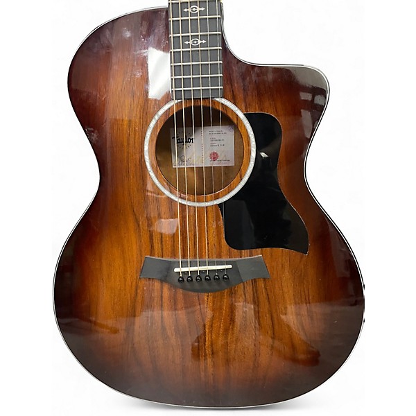 Used Taylor 224CEKDLX 2 Color Sunburst Acoustic Electric Guitar