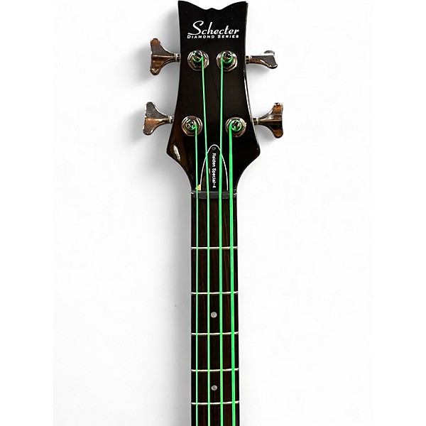 Used Schecter Guitar Research diamond series raiden special 4 left handed Dark Cherry Burst Electric Bass Guitar