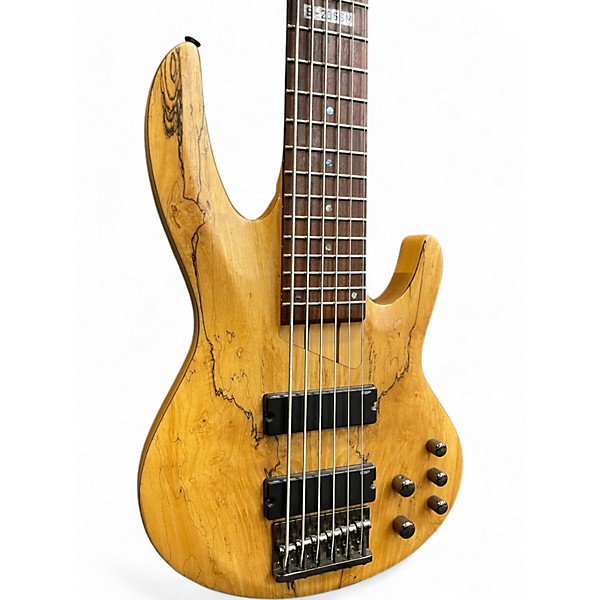 Used ESP LTD B206SM 6 String Spalted Maple Electric Bass Guitar