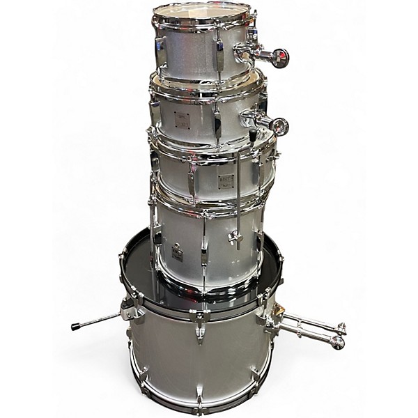 Used SPL 5 Piece Junior Kicker Silver Drum Kit