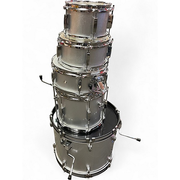 Used SPL 5 Piece Junior Kicker Silver Drum Kit