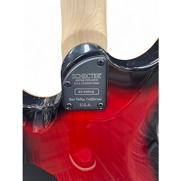 Used Schecter Guitar Research CUSTOM SHOP SUNSET 24-6 BLACK BURST Solid Body Electric Guitar