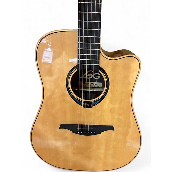 Used Lag Guitars THV30DCE Natural Acoustic Electric Guitar