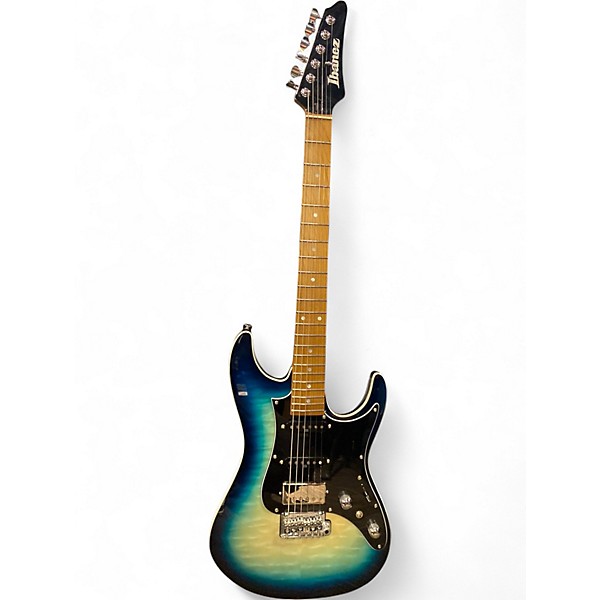 Used Ibanez AZ24P1QM Premium DEEP OCEAN BLONDE Solid Body Electric Guitar