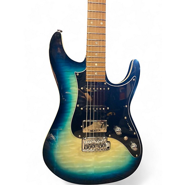 Used Ibanez AZ24P1QM Premium DEEP OCEAN BLONDE Solid Body Electric Guitar