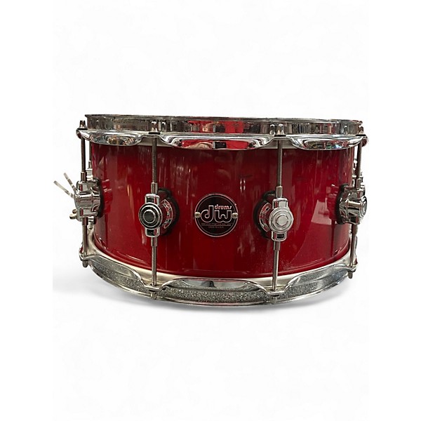 Used DW 6.5X14 Performance Series Snare Crimson Red Trans Drum