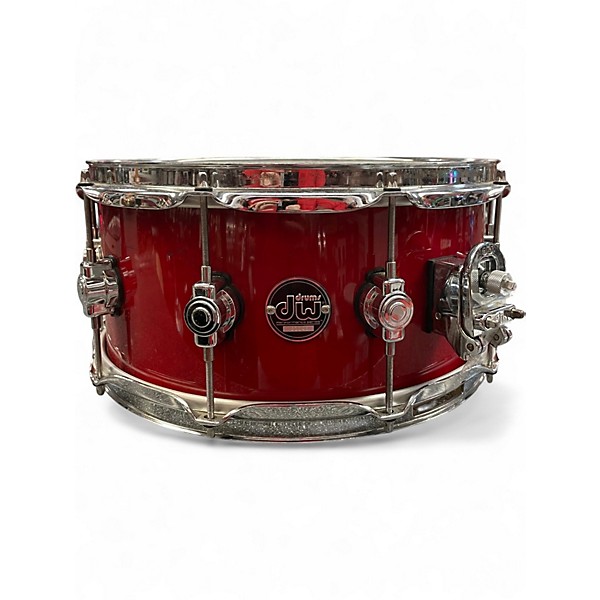 Used DW 6.5X14 Performance Series Snare Crimson Red Trans Drum