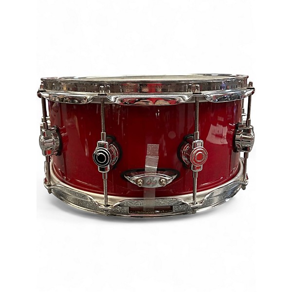 Used DW 6.5X14 Performance Series Snare Crimson Red Trans Drum