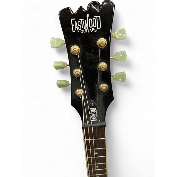 Used Eastwood SIDE JACK Black Solid Body Electric Guitar