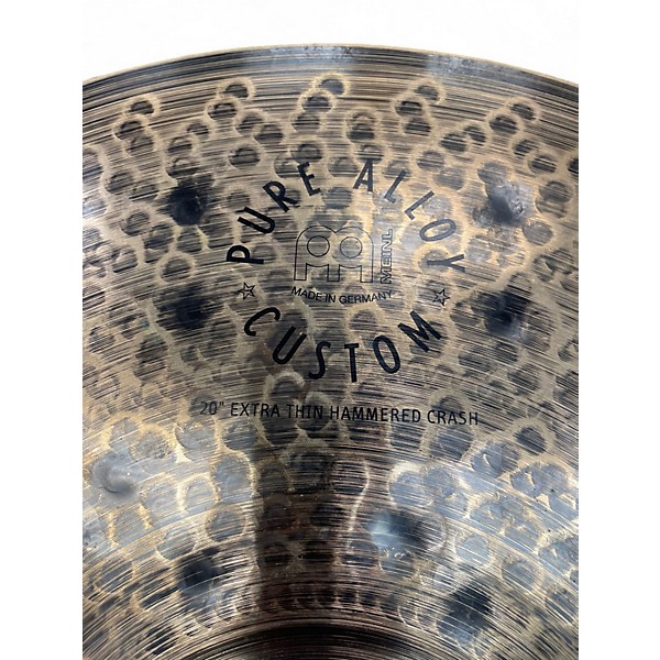 Used MEINL 20in PURE ALLOY EXTRA THIN HAMMERED CRASH Cymbal