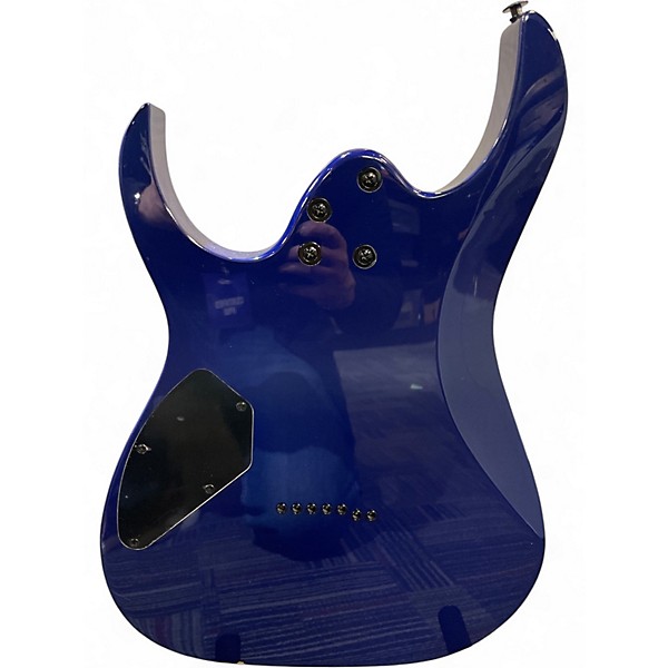 Used Ibanez GRG7221QA Trans Blue Burst Solid Body Electric Guitar