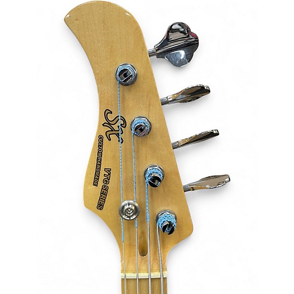 Used SX vtg series split pu bass left handed Black Electric Bass Guitar