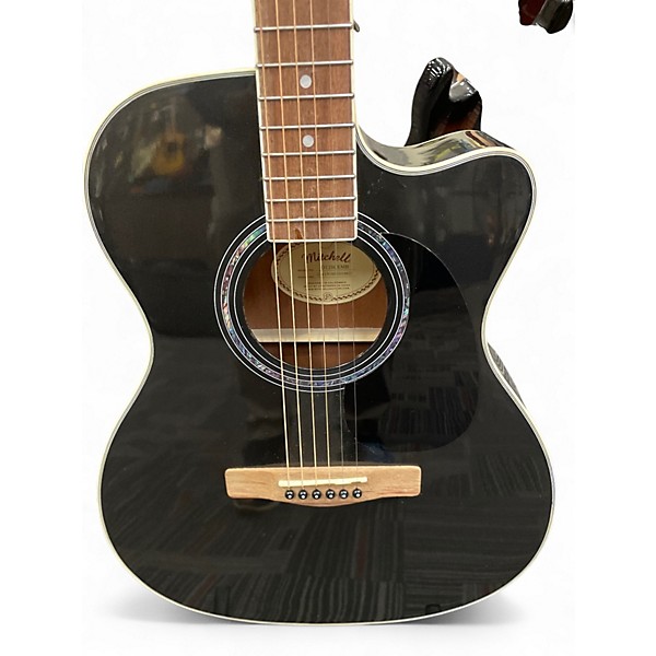 Used Mitchell 0120CEMB Black Acoustic Electric Guitar