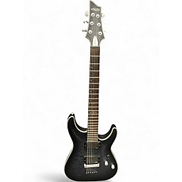 Used Schecter Guitar Research C1 Platinum SEE THRU BLACK SATIN Solid Body Electric Guitar