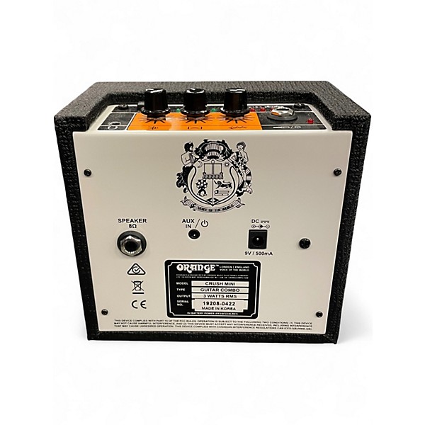 Used Orange Amplifiers Crush Mini Battery Powered Amp