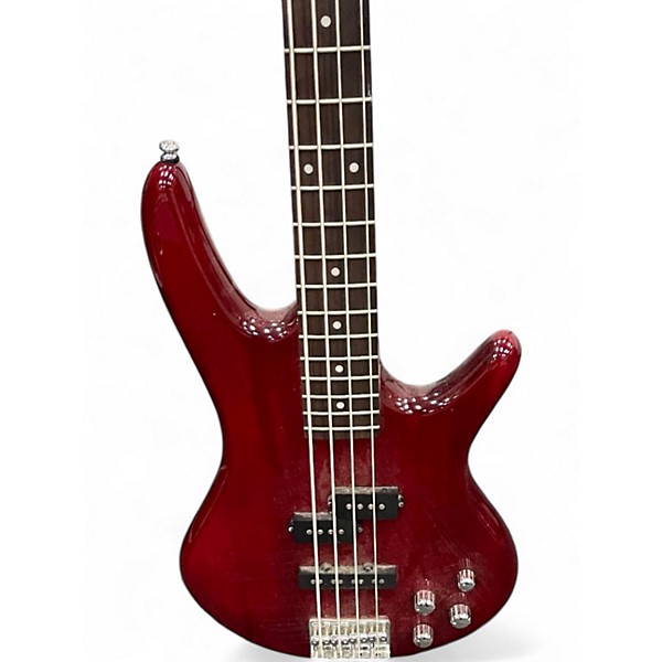Used Ibanez GSR200 Trans Crimson Red Electric Bass Guitar