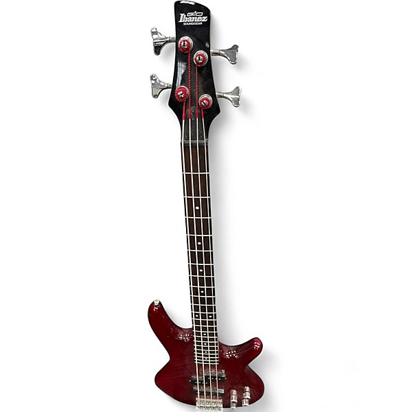 Used Ibanez GSR200 Trans Crimson Red Electric Bass Guitar