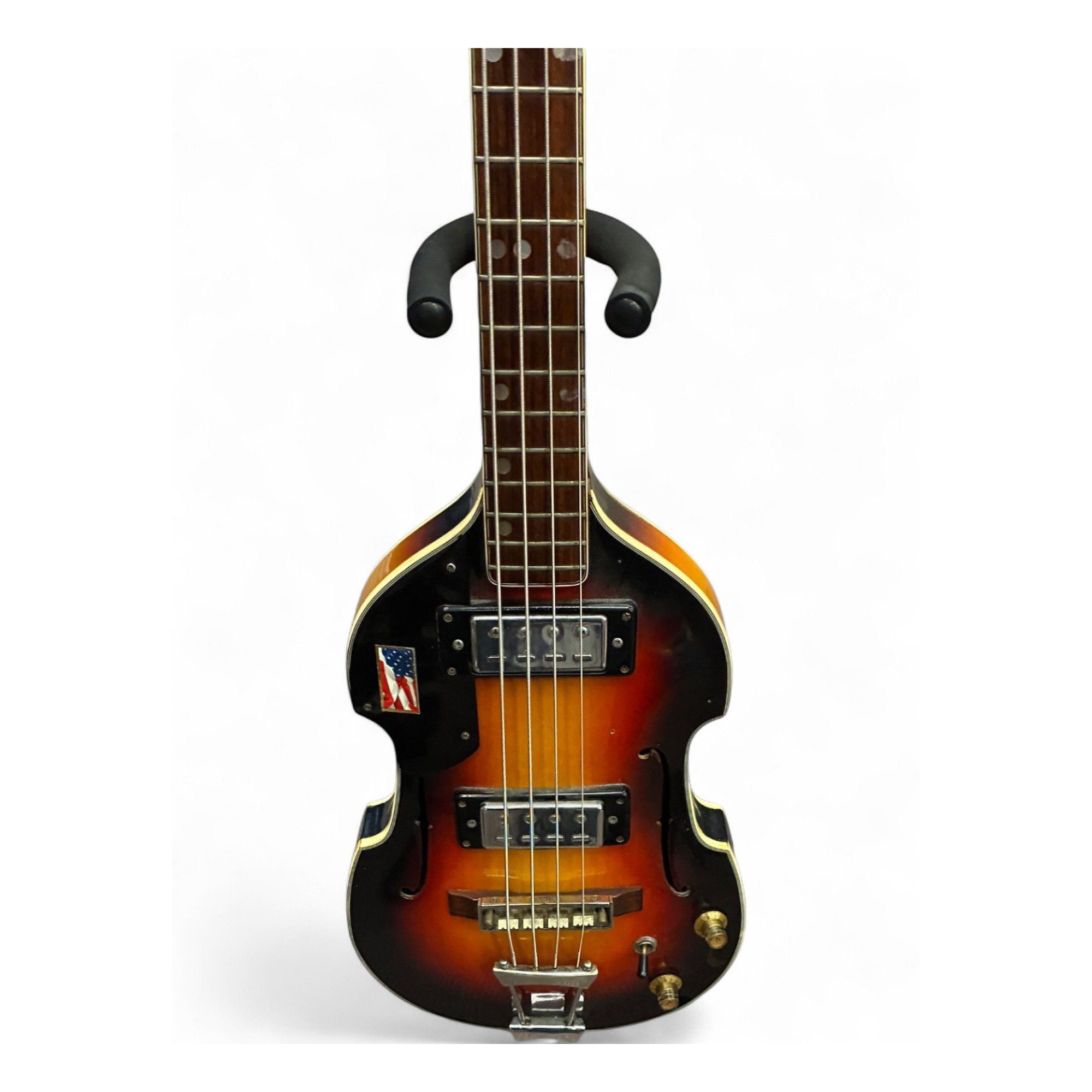 Vintage 1970 Conqueror BRUNO 3 Tone Sunburst Electric Bass Guitar