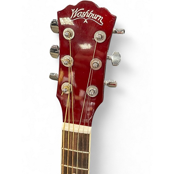 Used Washburn L22052552 Dakota Red Acoustic Electric Guitar