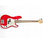 Used Squier MINI P BASS Red Electric Bass Guitar