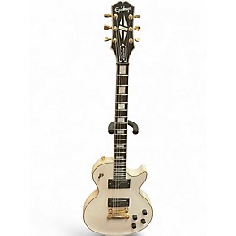 Used Epiphone MKH Matt Heafy Signature Les Paul Custom Origins White Solid Body Electric Guitar