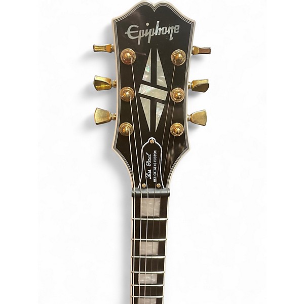 Used Epiphone MKH Matt Heafy Signature Les Paul Custom Origins White Solid Body Electric Guitar