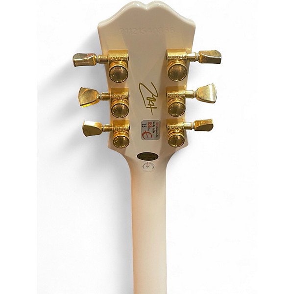 Used Epiphone MKH Matt Heafy Signature Les Paul Custom Origins White Solid Body Electric Guitar