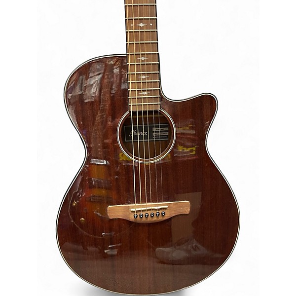 Used Ibanez AEG62-NMH Trans Brown Acoustic Electric Guitar