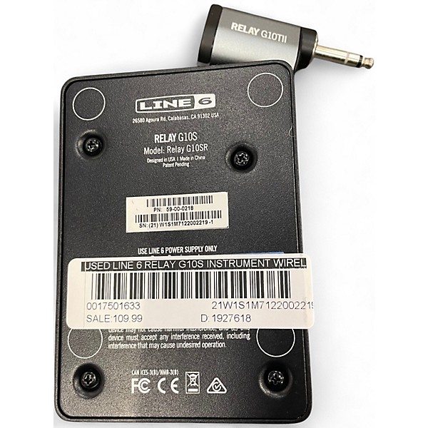 Used Line 6 Relay G10S Instrument Wireless System