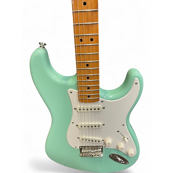 Used Squier Classic Vibe 1960S Stratocaster Surf Green4 Solid Body Electric Guitar