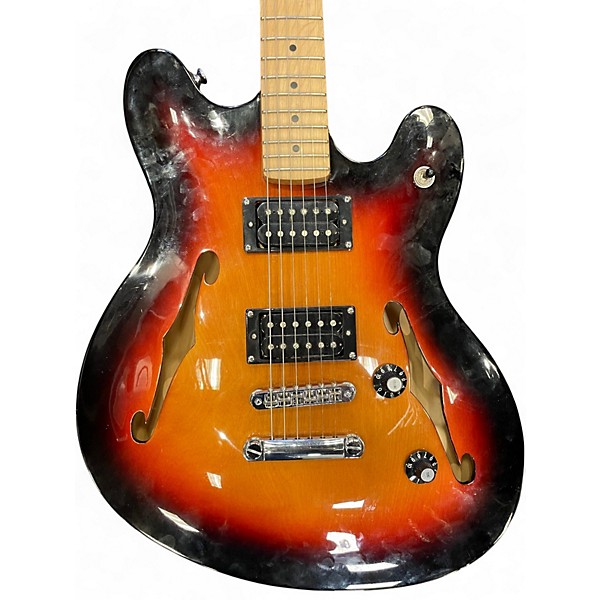Used Squier Affinity Series Starcaster Hollow 2 Tone Sunburst Hollow Body Electric Guitar