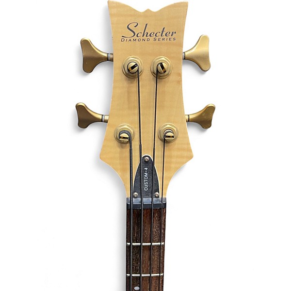 Used Schecter Guitar Research STILETTO DIAMOND STRING Natural Electric Bass Guitar