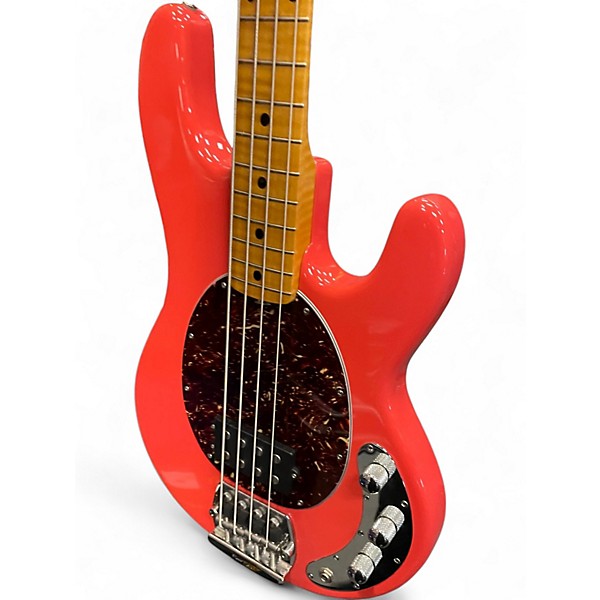 Used Ernie Ball Music Man Stingray H Fiesta Red Electric Bass Guitar