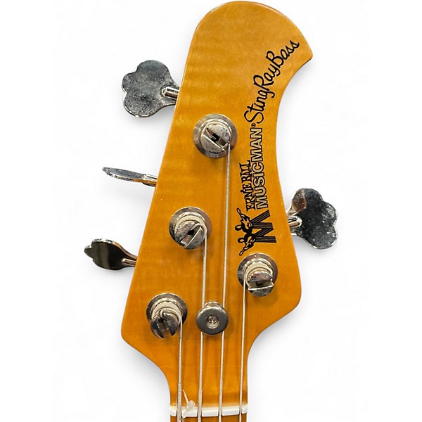 Used Ernie Ball Music Man Stingray H Fiesta Red Electric Bass Guitar