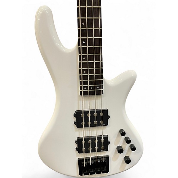 Used Schecter Guitar Research Schecter Stiletto Stage-4  Arctic White Electric Bass Guitar