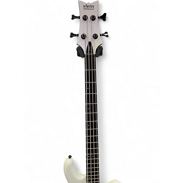 Used Schecter Guitar Research Schecter Stiletto Stage-4  Arctic White Electric Bass Guitar