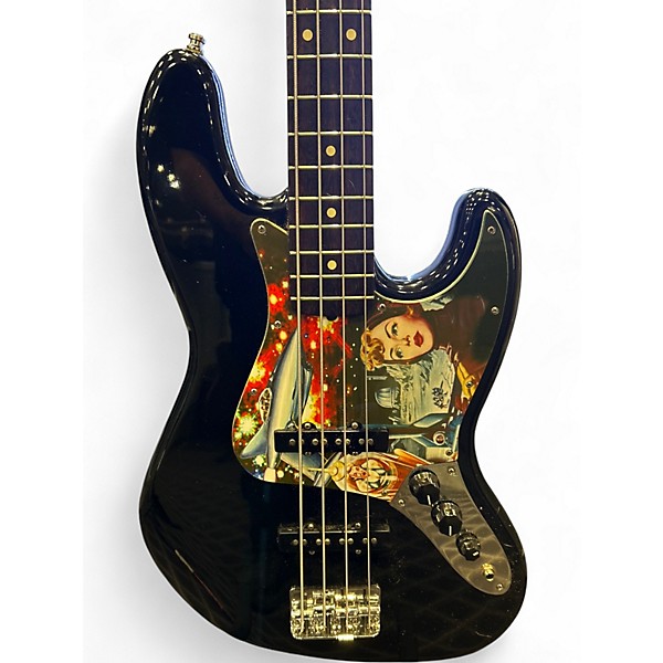 Used Fender STD JAZZ BASS RW Black Electric Bass Guitar