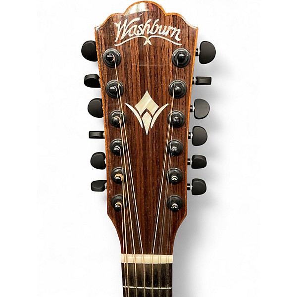 Used Washburn wcg15sce12-0 Natural 12 String Acoustic Electric Guitar