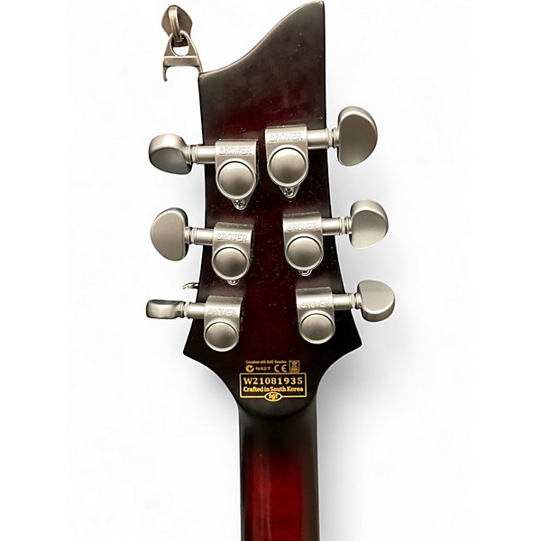 Used Schecter Guitar Research c1 fr s platinum Crimson Burst Solid Body Electric Guitar