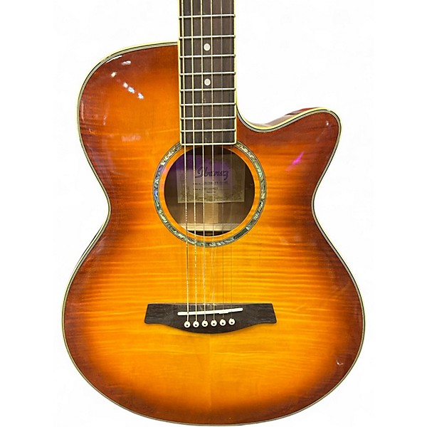 Used Ibanez AEG20E 2 Tone Sunburst Acoustic Electric Guitar