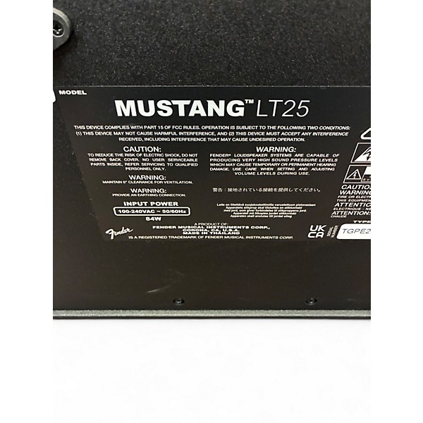 Used Fender Mustang LT25 25W 1x8 Guitar Combo Amp