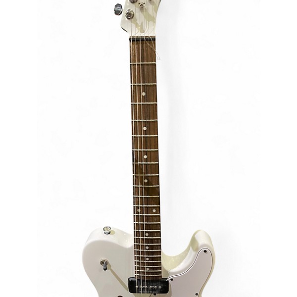 Used Fender JA90 Jim Adkins Thinline Telecaster Alpine White Hollow Body Electric Guitar