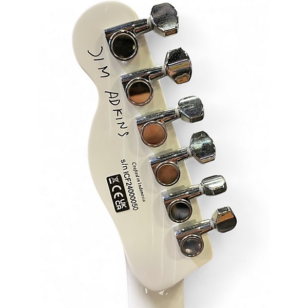 Used Fender JA90 Jim Adkins Thinline Telecaster Alpine White Hollow Body Electric Guitar