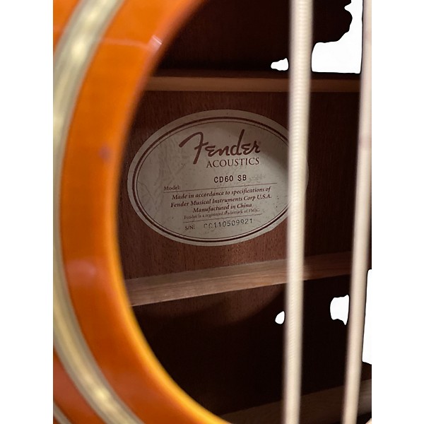 Used Fender CD60 Dreadnought Sunburst Acoustic Guitar